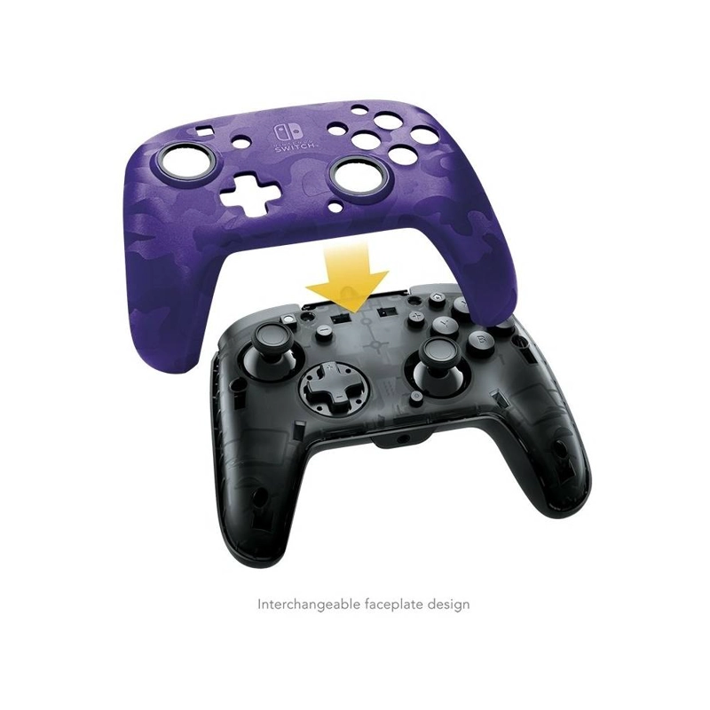 CONTROL NINTENDO SWITCH FACEOFF DELUXE + AUDIO WIRED- PURPLE - 4