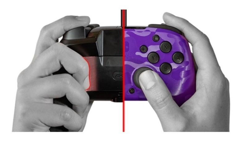 CONTROL NINTENDO SWITCH FACEOFF DELUXE + AUDIO WIRED- PURPLE - 5