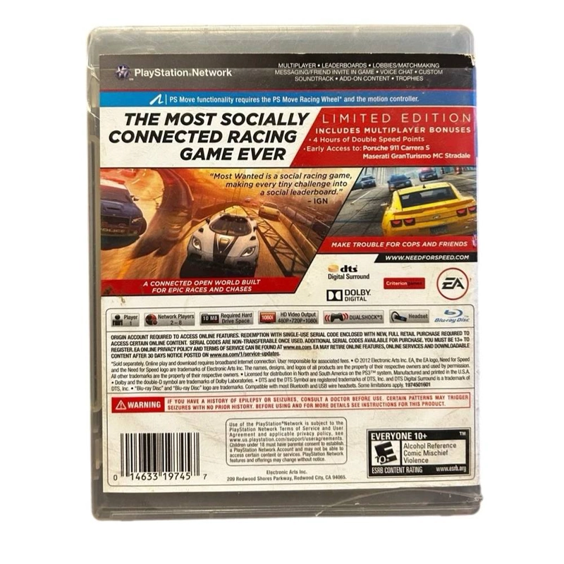 NEED FOR SPEED: MOST WANTED - LIMITED EDITION - PS3 - 2