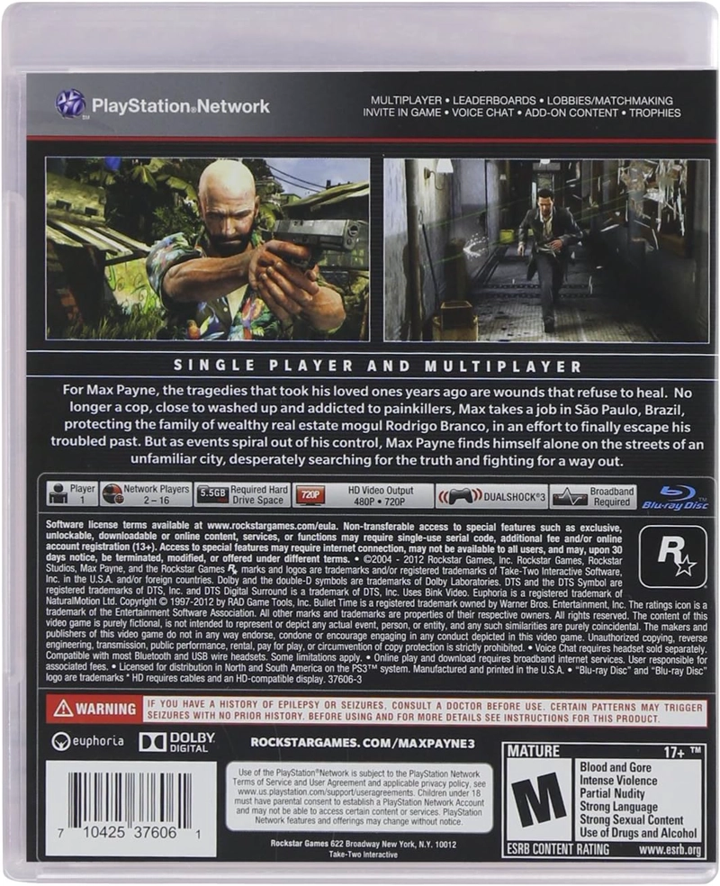 MAX PAYNE 3 - PLAYSTATION 3 - 3
