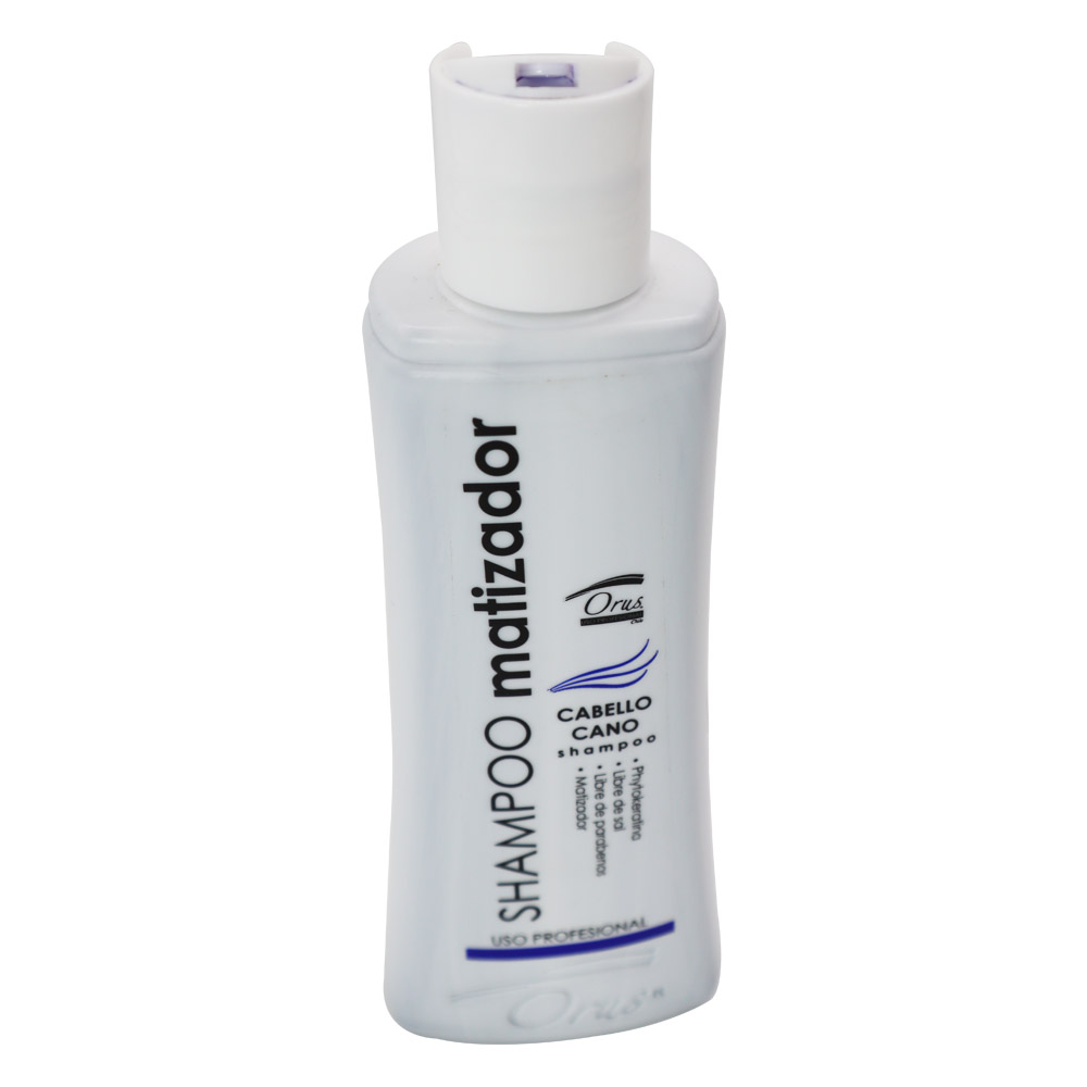 SHAMPOO MATIZADOR ORUS, ELIMINA MECHAS AMARILLA Y NARANJAS - 3
