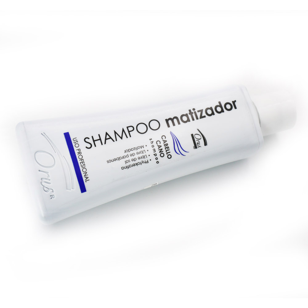 SHAMPOO MATIZADOR ORUS, ELIMINA MECHAS AMARILLA Y NARANJAS - 4