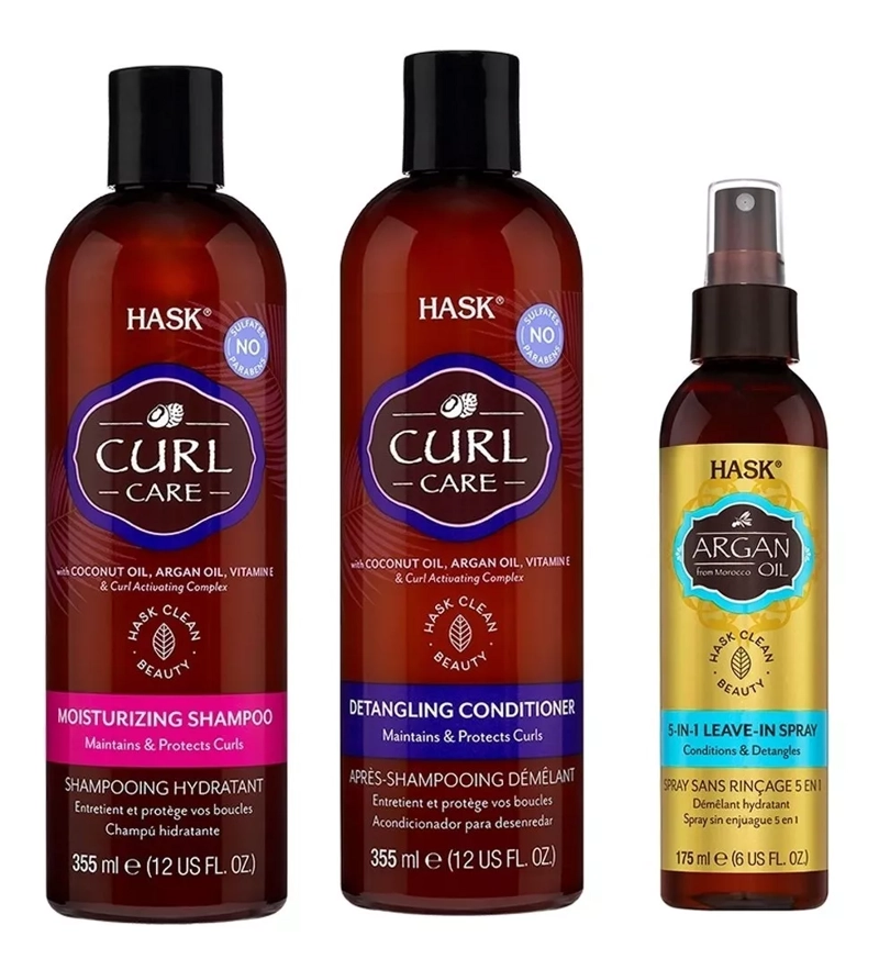 SHAMPOO ACONDICIONADOR TERMO PROTECTOR HASK PARA RULOS CVL - 1