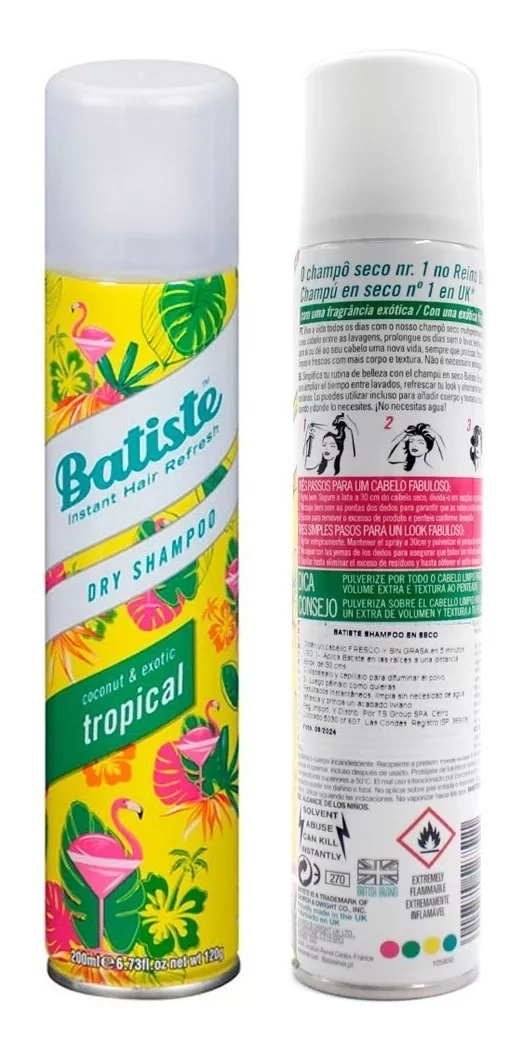 SHAMPOO BATISTE SECO. TROPICAL AROMA COCO PELO SIN GRASA CVL - 3