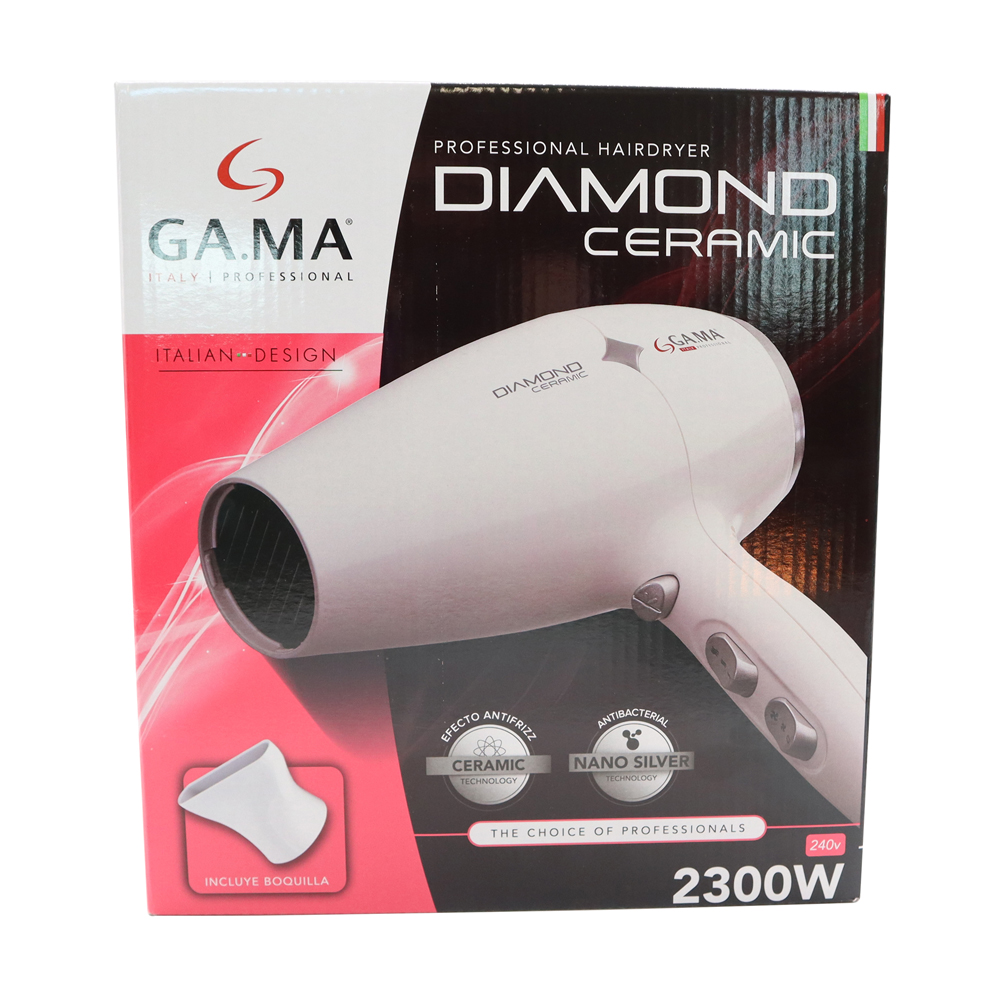 SECADOR DE CABELLO GAMA 2300 W PROFESIONAL ANTIBACTERIAL CERÁMICA BLANCO - 7
