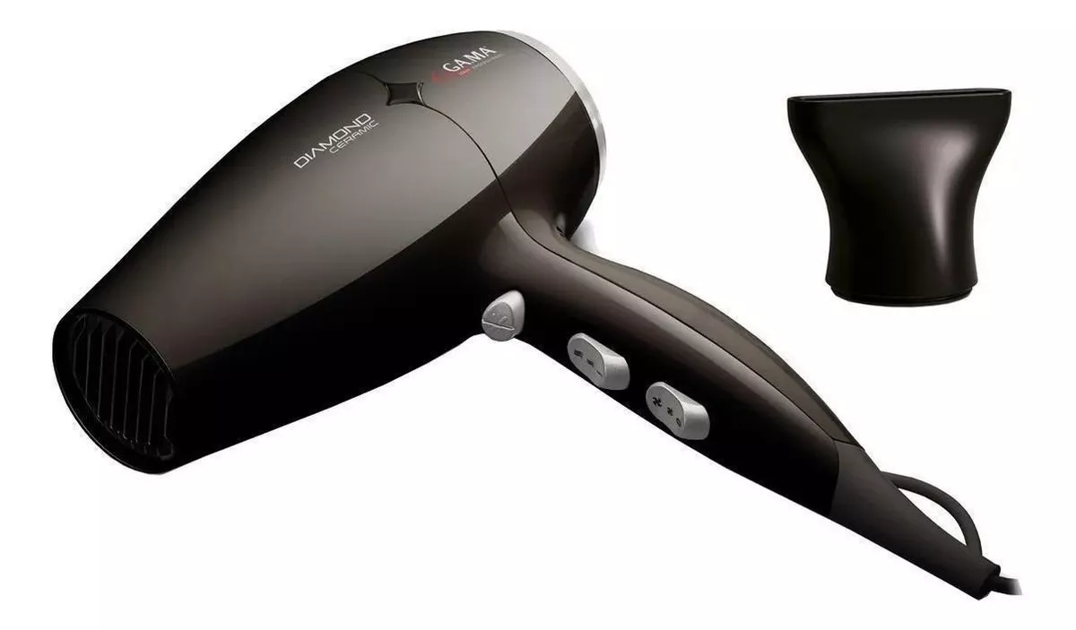 SECADOR DE CABELLO GAMA 2300 W DIAMOND ST BK 220 ION COLOR NEGRO - 4