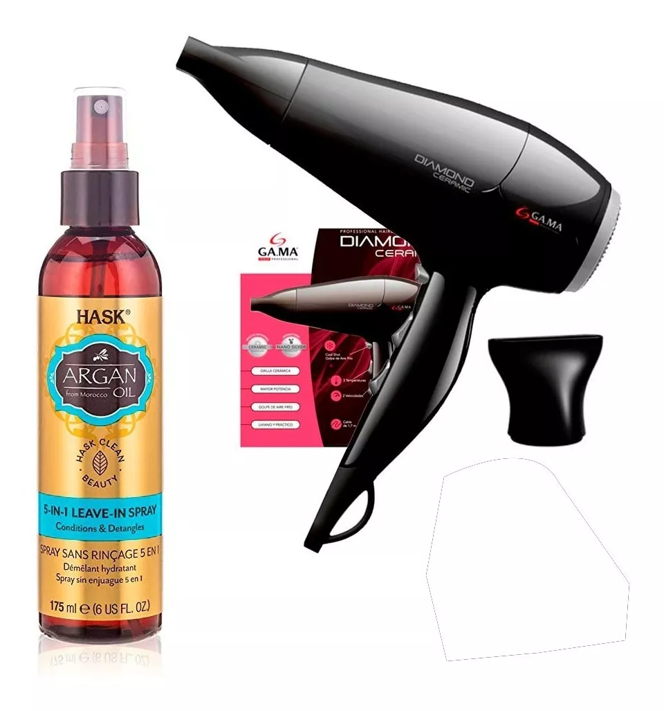 SECADOR DE CABELLO 2300 W PROFESIONAL ANTIBACTERIA GAMA + PROTECTOR HASK - 1