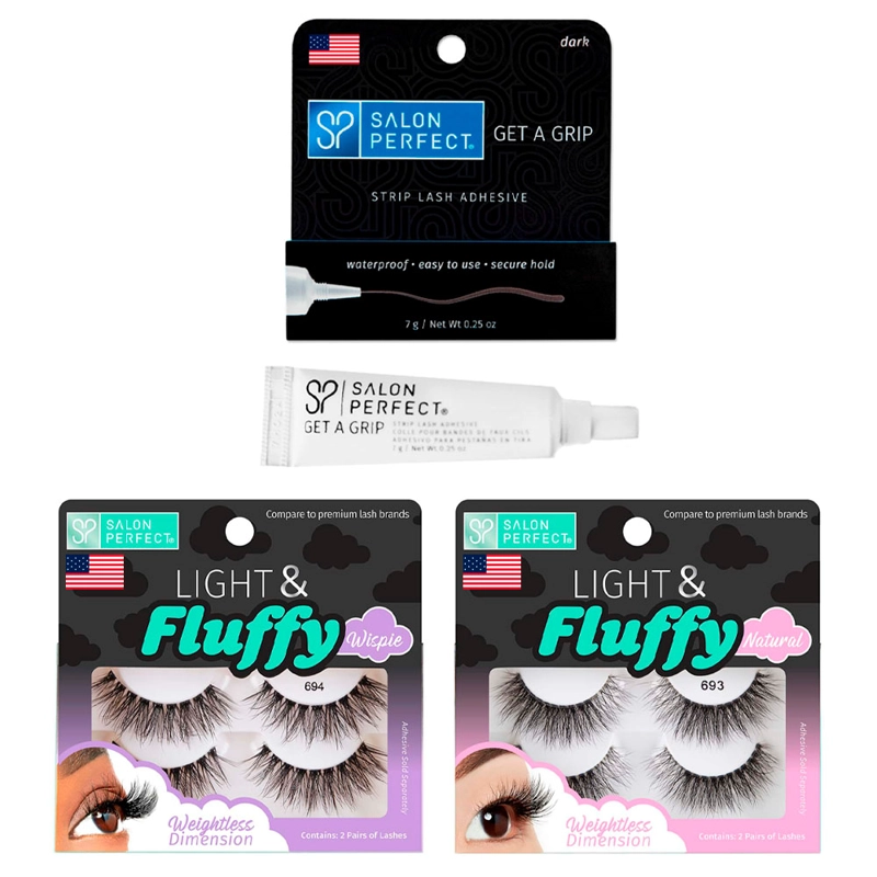 PESTAÑAS POSTIZAS COSMETICAVAL EXTRA VOLUMEN + PEGAMENTO PROFESIONAL SALON PERFECT CVL - 1