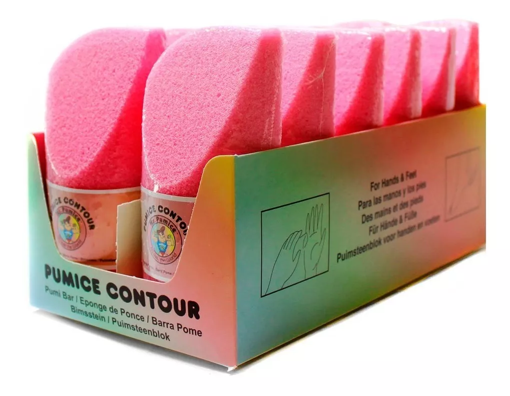 ESPONJAS PÓMEZ MR. PUMICE 12UND CAJA MANO UÑAS Y PIES ROSA CVL - 2