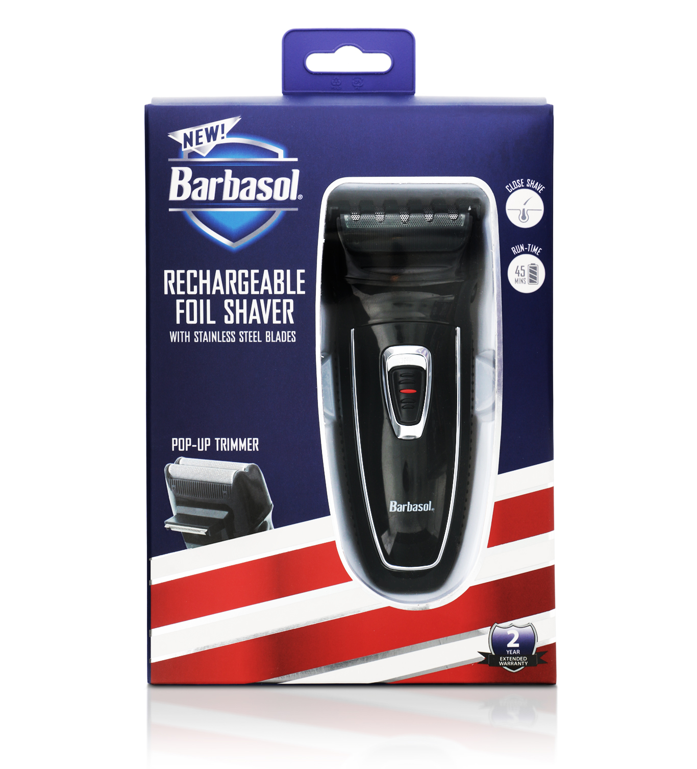 AFEITADORA INALÁMBRICO BARBASOL DESVELLADORA FOIL RECARGABLE TRIMMER NEGRO - 2