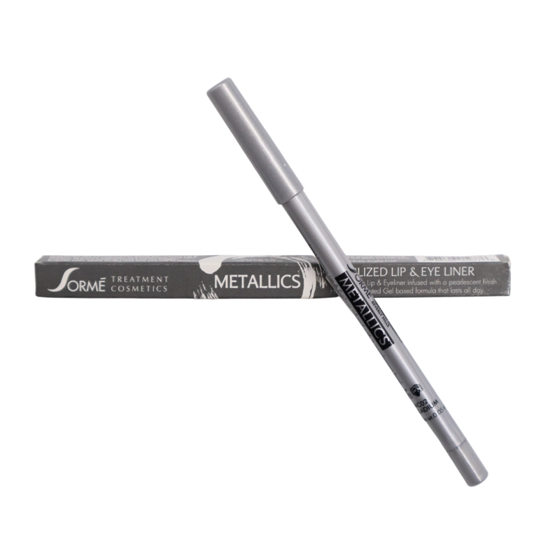 DELINEADOR COSMETICAVAL OJOS Y LABIOS SORMÉ METALICS LARGA DURACIÓN PLATA - 2