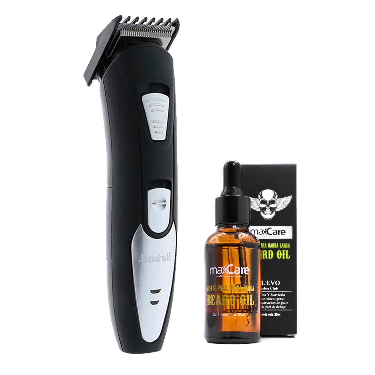 AFEITADORA CORTADORA BARBA USB BARBASOL + ACEITE DE BARBA - 1