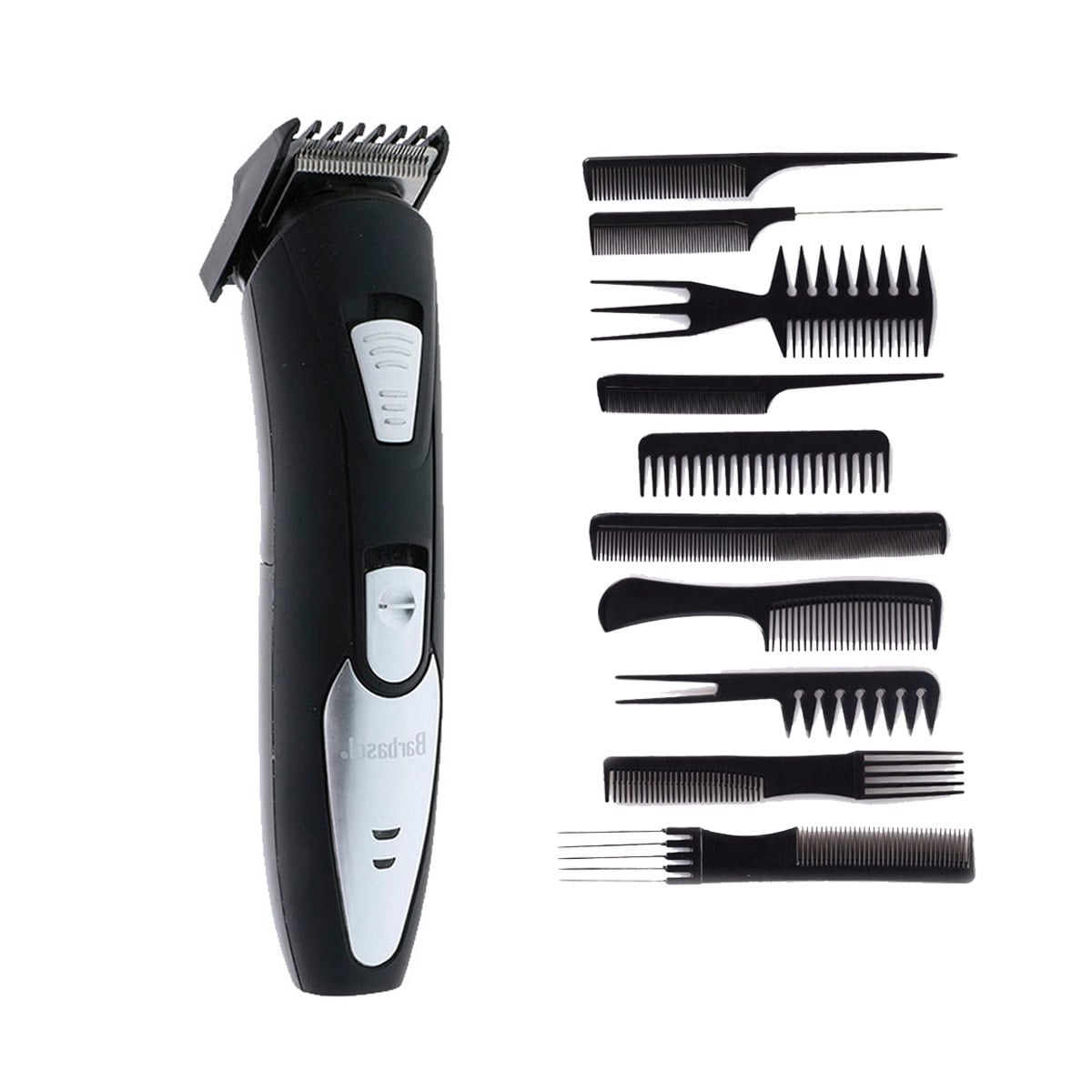AFEITADORA BARBASOL CORTADORA BARBA USB + SET 10 PEINETAS - 1