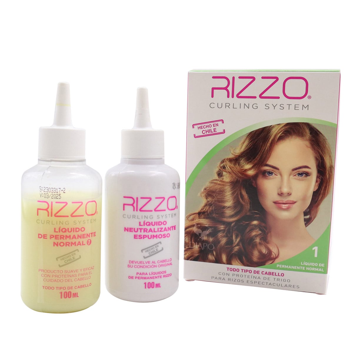 LÍQUIDO DE PERMANTE U ONDULAR PARA CABELLO NORMAL RIZZO - 1