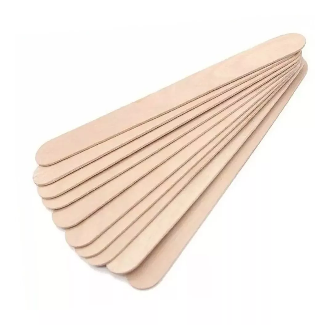 SET X10 PALETAS DE MADERA COSMETICAVAL PARA DEPILACIÓN CON CERA - 2