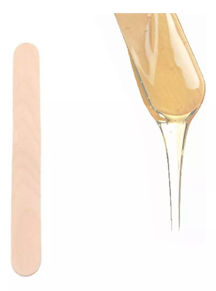SET X10 PALETAS DE MADERA COSMETICAVAL PARA DEPILACIÓN CON CERA - 3