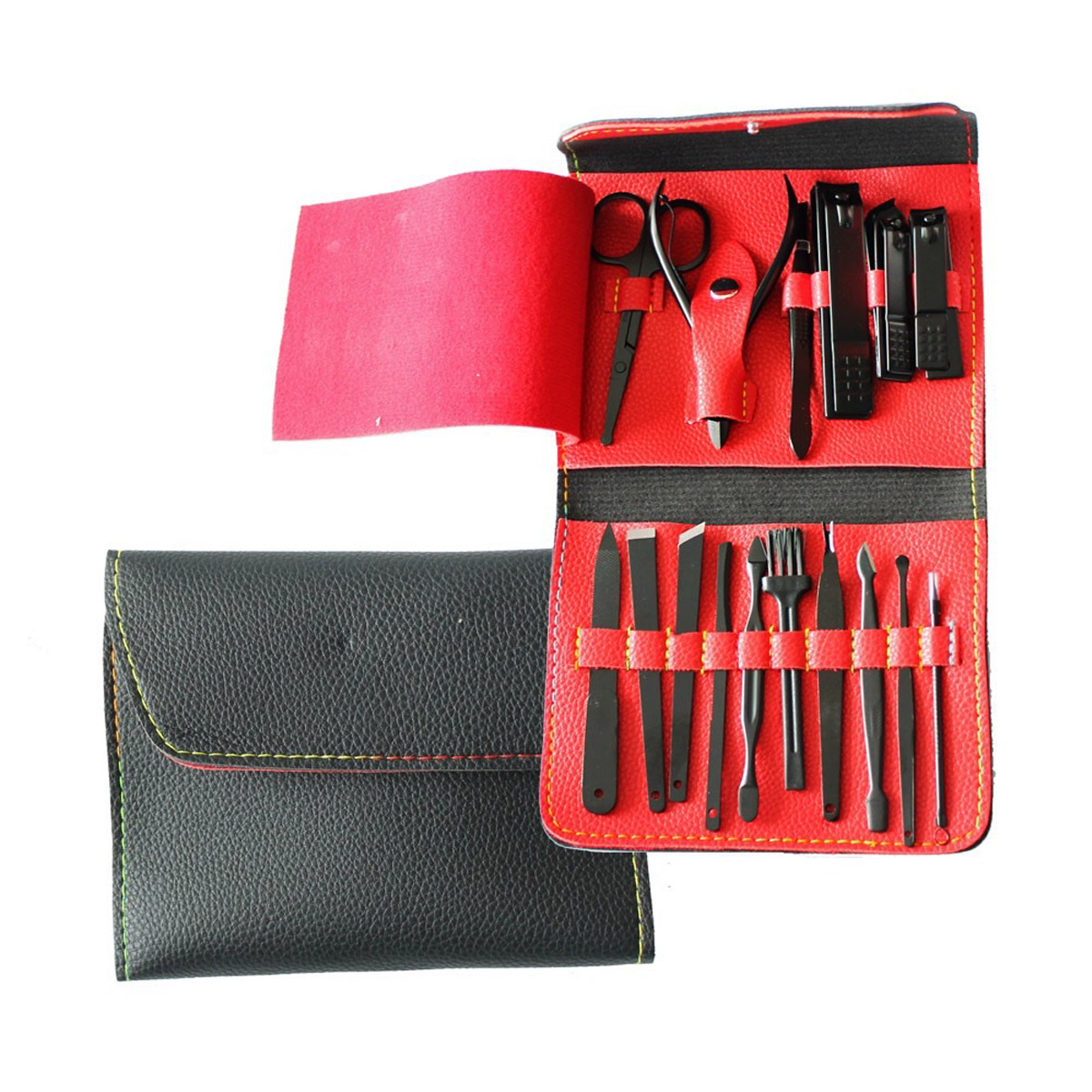 SET COMPLETO MANICURE TIJERA Y PINZA CEJAS ACERO INOXIDABLE - 1