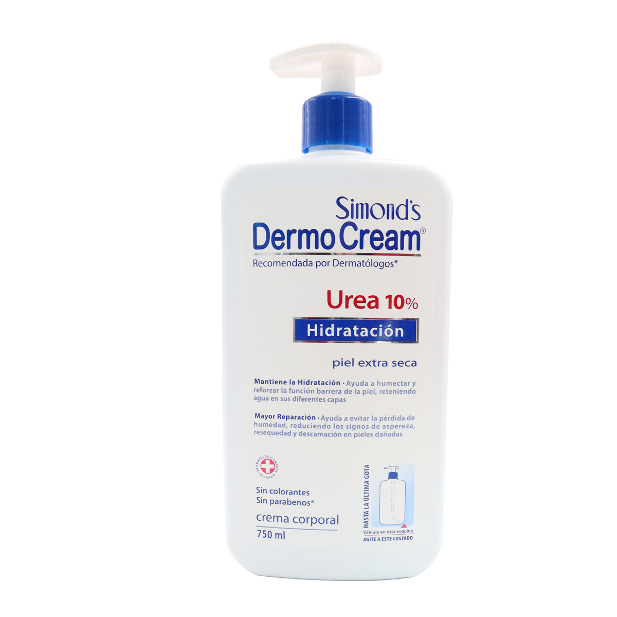 CREMA HIDRATACIÓN INTENSIVA UREA 10% SIMOND´S CUERPO 750ML - 1