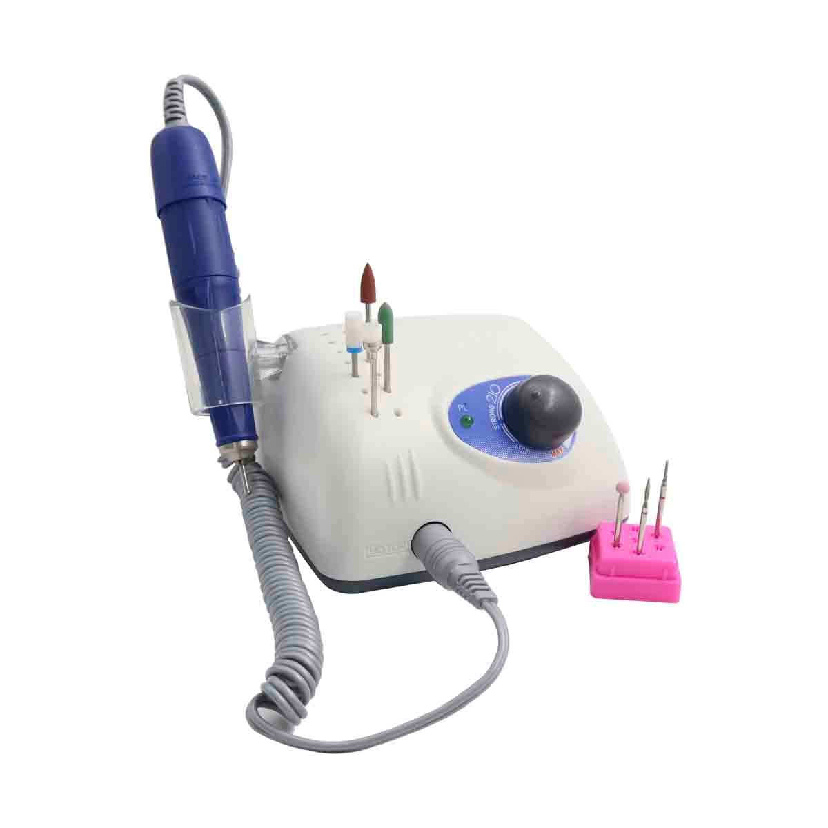 MICROMOTOR STRONG TORNO 40.000 RPM + FRESAS MANICURE RUSA - 1