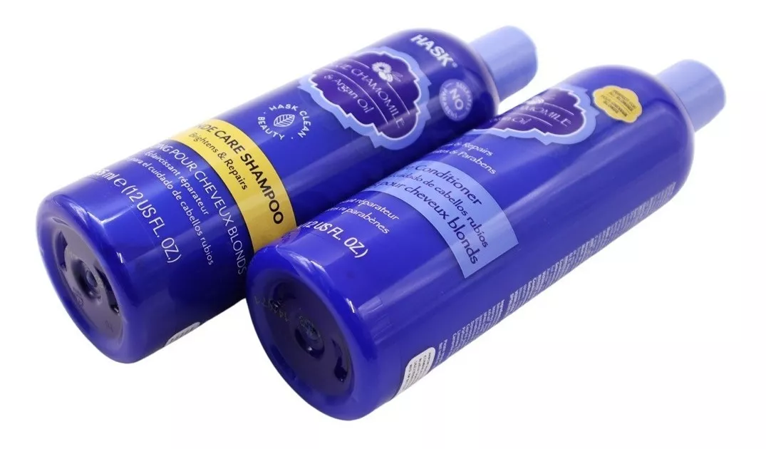 SHAMPOO MATIZADOR ACONDICIONADOR VIOLETA AZUL HASK ARGAN - 4
