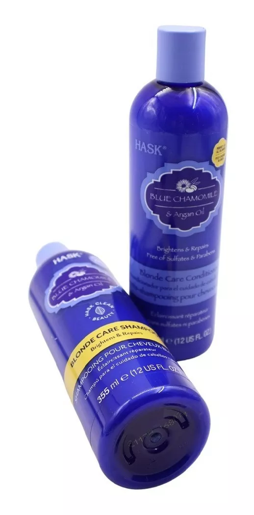 SHAMPOO MATIZADOR ACONDICIONADOR VIOLETA AZUL HASK ARGAN - 5
