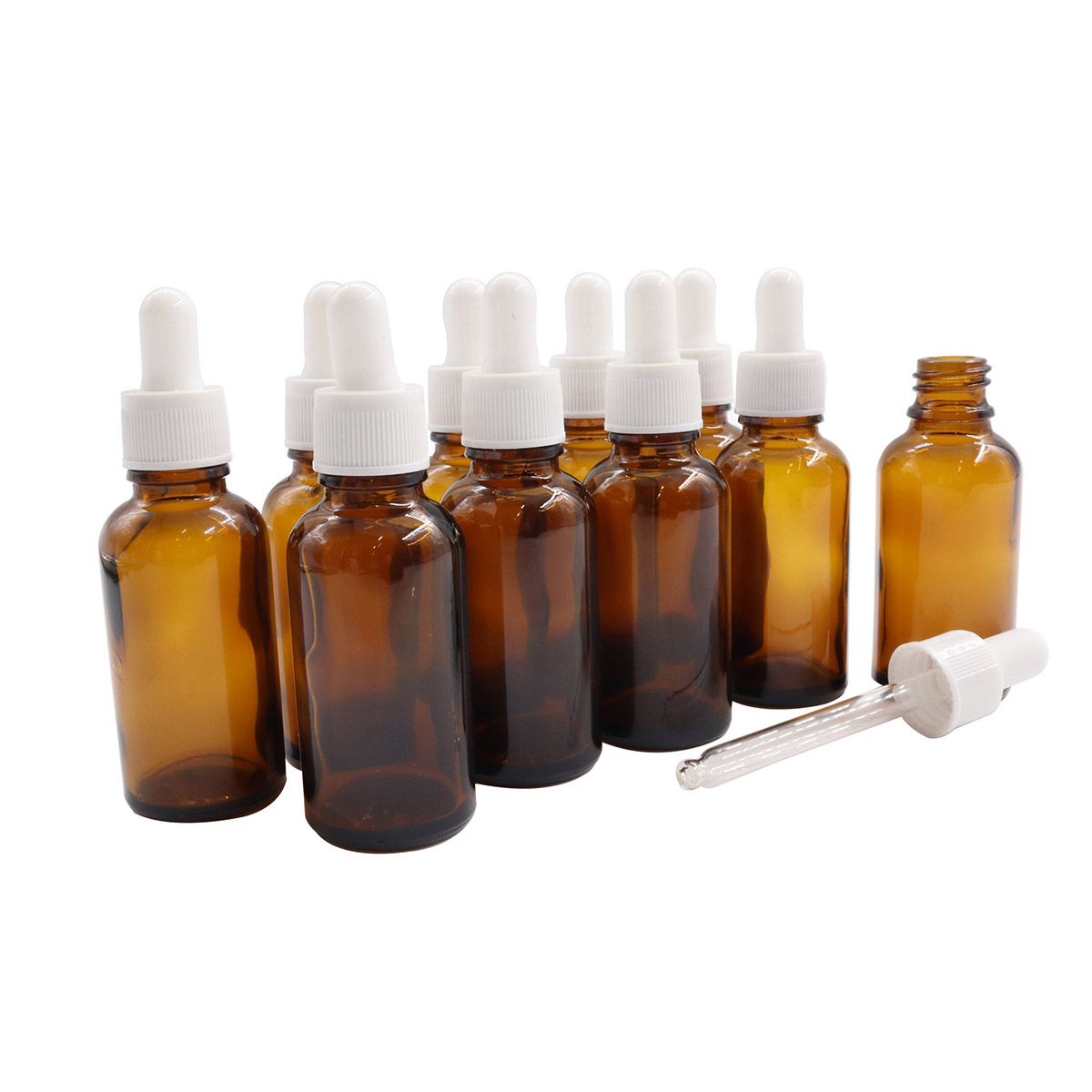 KIT COSMETICAVAL 30 ML 110 FRASCOS GOTERO DE VIDRIO ÁMBAR TRANSPARENT - 1