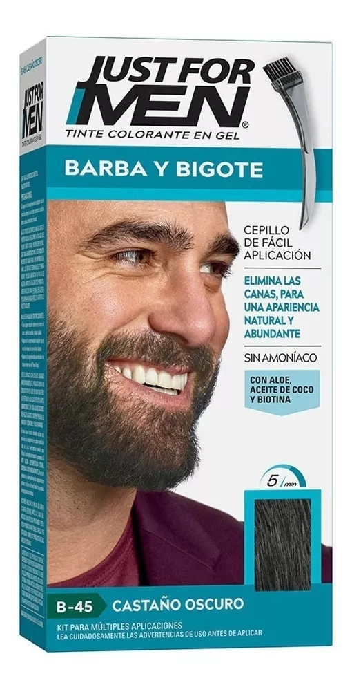 KIT JUST FOR MEN SHAMPOO ELIMINA CANAS PARA BARBA Y PELO 5 MINUTOS CVL - 3