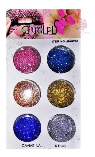 GLITTER COSMETICAVAL PARA UÑAS - 1