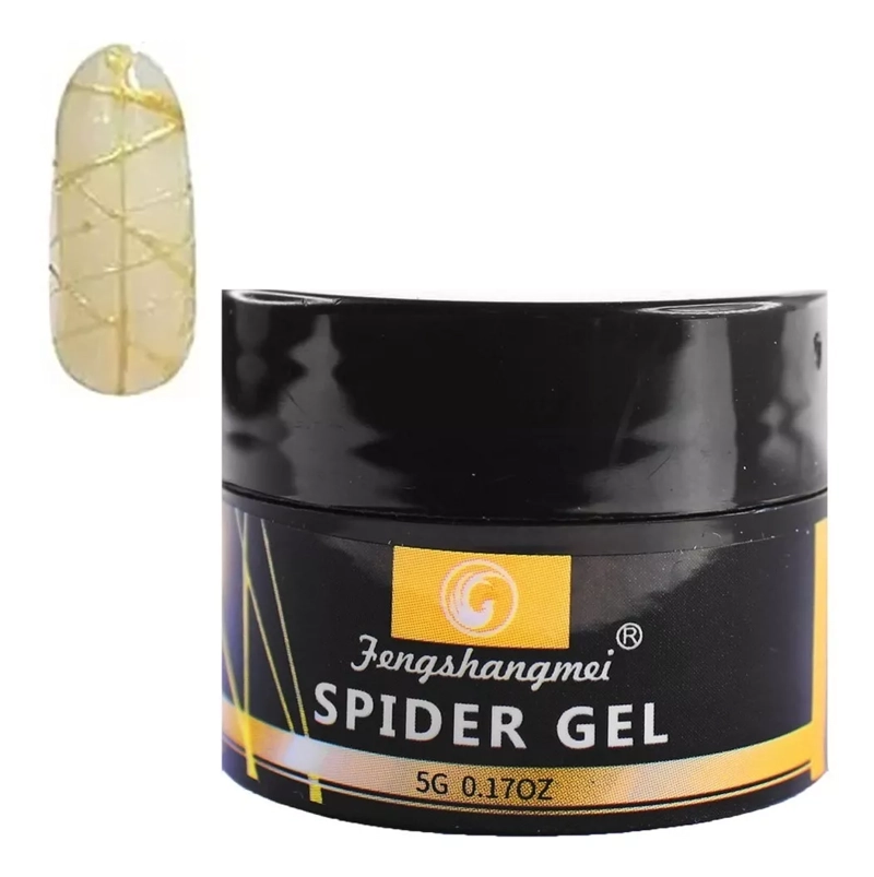 GEL SPIDER PARA DECORACIÓN DE UÑAS DORADO - 1