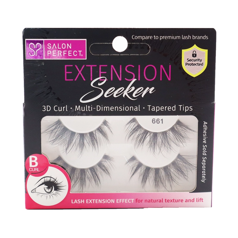 PESTAÑAS POSTIZAS SALON PERFECT TIRA SEEKER B + PEGAMENTO Y REMOVEDOR 7 GR - 2