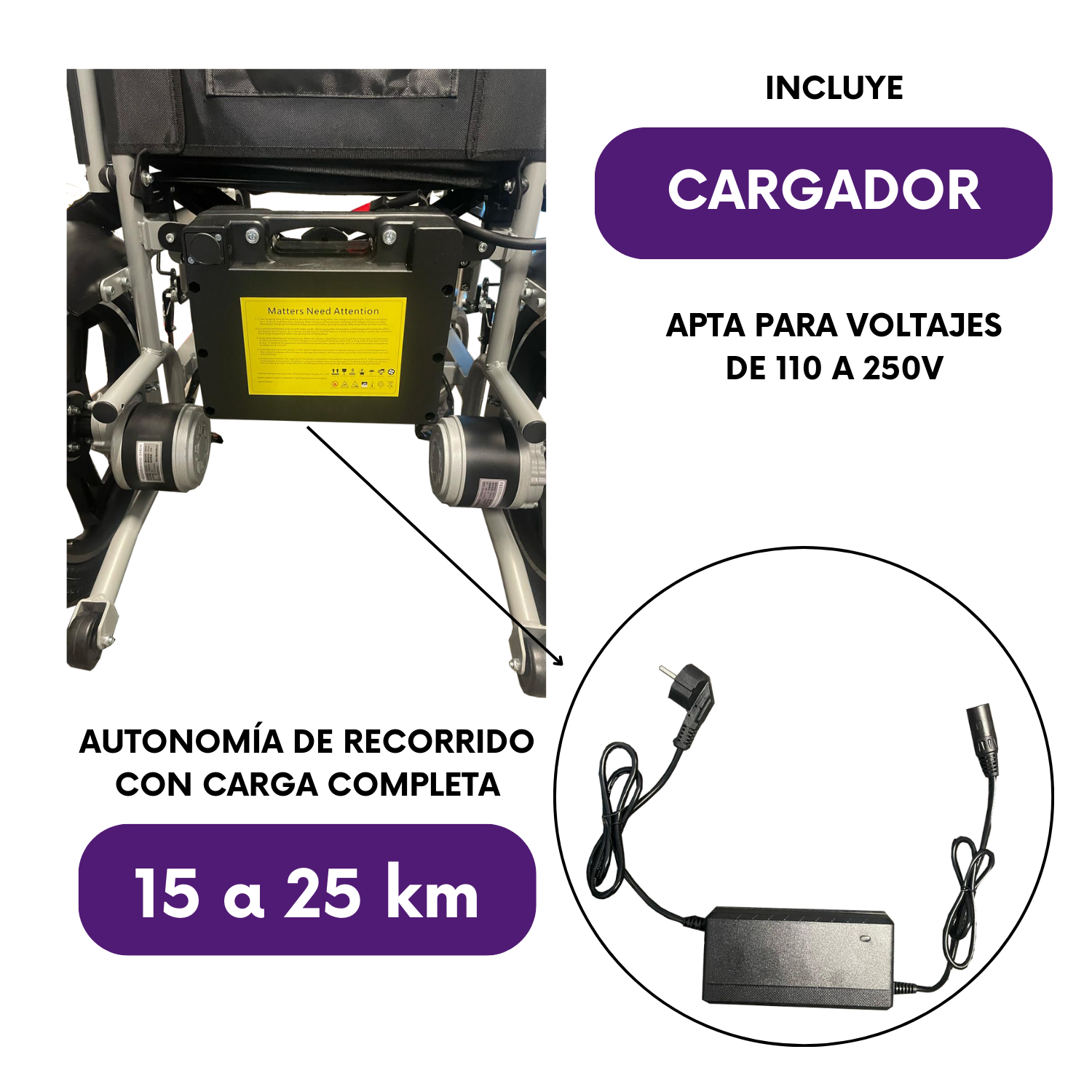 SILLA DE RUEDA ELE CTRICA MODELO BASICO DE RUEDA DE HIERRO - 4