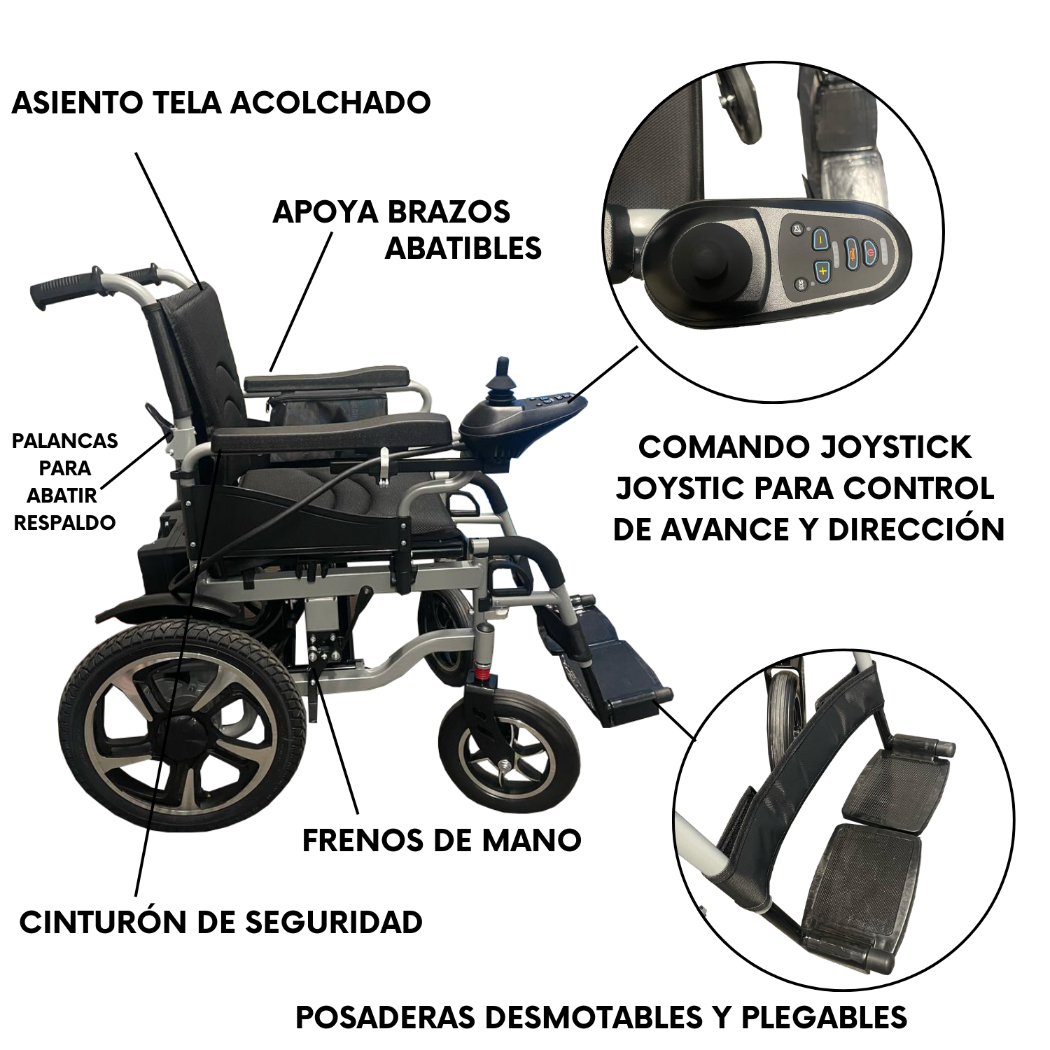 SILLA DE RUEDA ELE CTRICA MODELO BASICO DE RUEDA DE HIERRO - 5