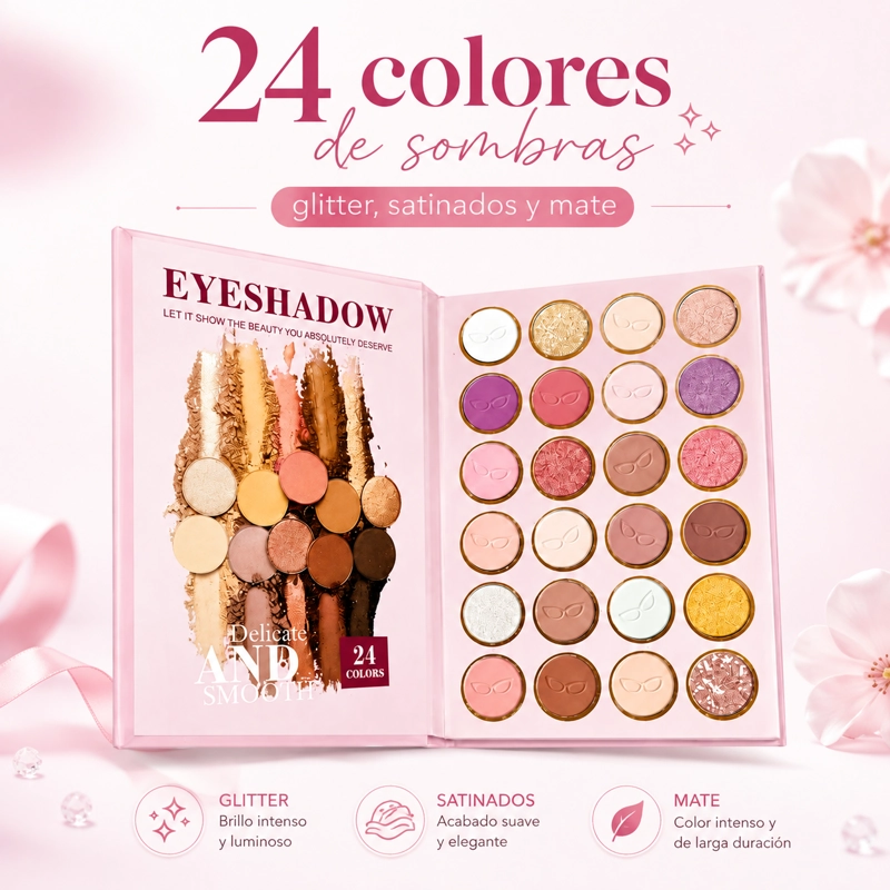 PALETA DE MAQUILLAJE SOMBRAS ILUMINADOR RUBOR Y GLOSS - 3