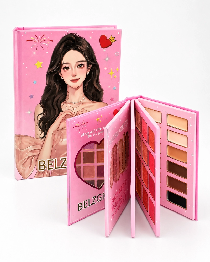 PALETA DE MAQUILLAJE SOMBRAS RUBORES CONTORNO CEJAS - 1