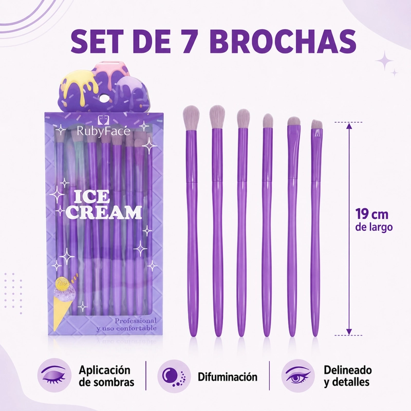 PALETA DE SOMBRAS Y MAQUILLAJE MOCALLURE + BROCHAS - 6