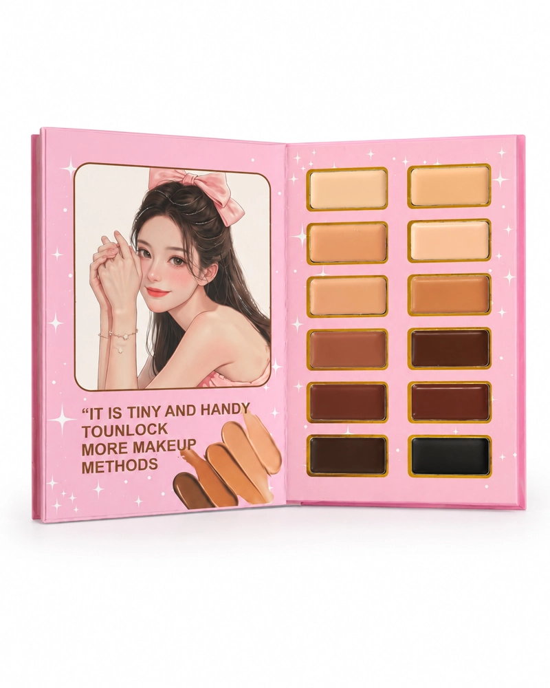 PALETA DE MAQUILLAJE SOMBRAS RUBORES CONTORNO CEJAS + BROCHAS - 5