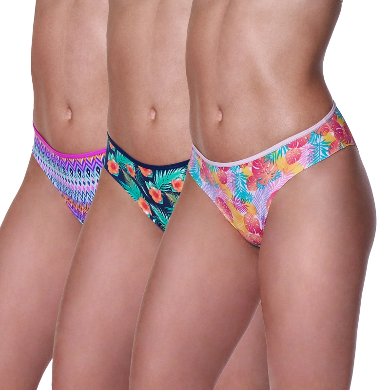 PACK X3 CALZONES MUJER BAZIANI BIKINI MICROFIBRA 20562 - 1