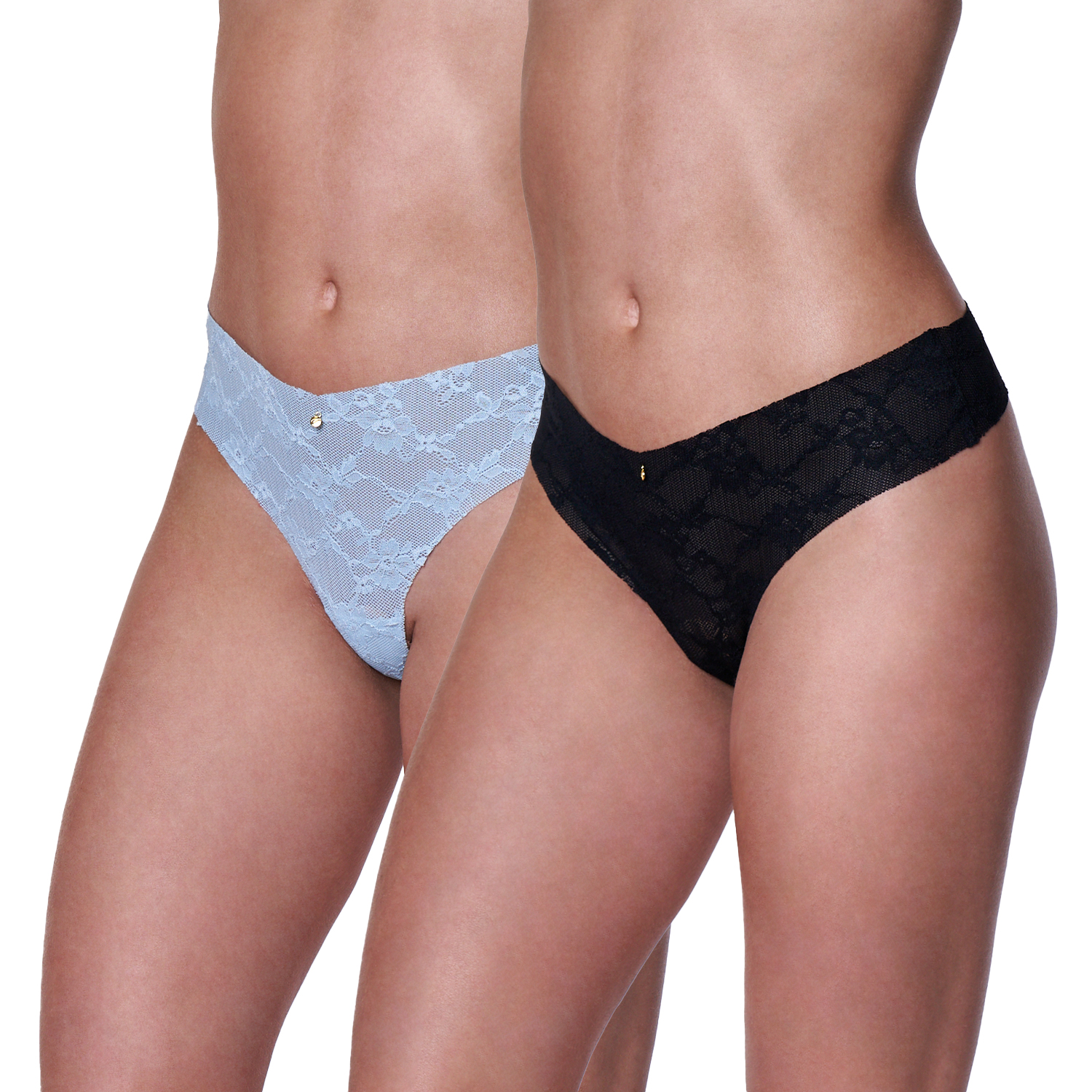 PACK X2 CALZONES BIKINI MUJER BAZIANI ENCAJE 20577 - 1