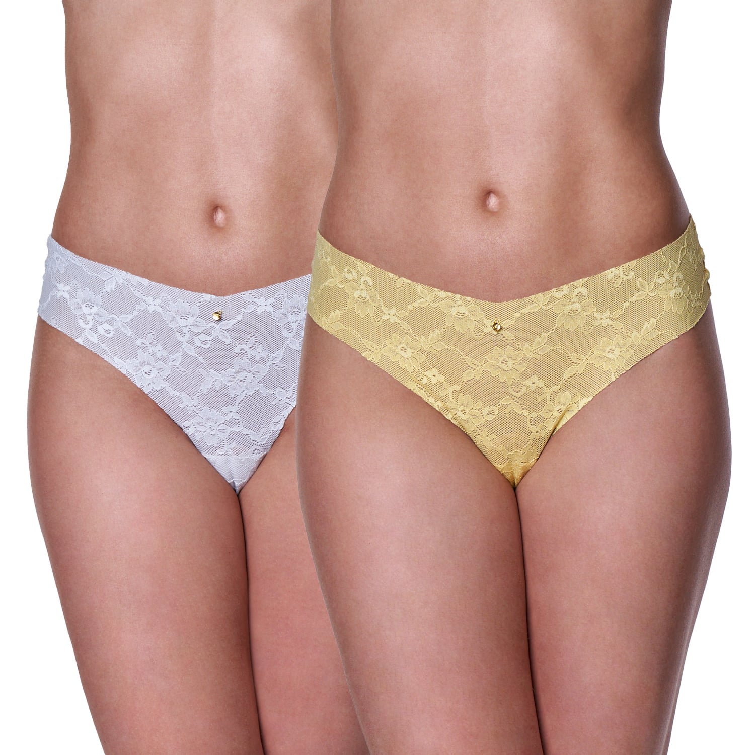 PACK X2 CALZONES BIKINI MUJER BAZIANI ENCAJE 20577 - 1