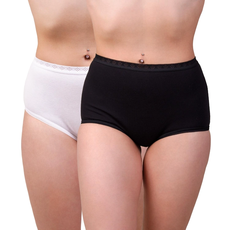 PACK X2 CALZONES MUJER BAZIANI ALGODÓN TIRO ALTO 20518 - 1
