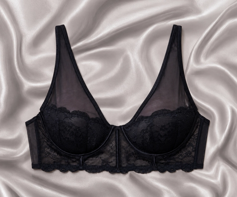 SOSTE N FASHION DE ENCAJE Y TUL CON ARCOS BAZIANI 30014 NEGRO - 4