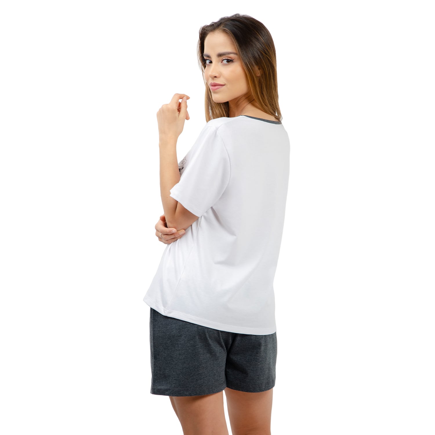 PIJAMA MUJER BAZIANI ESTAMPADO GATO 8671 - 3