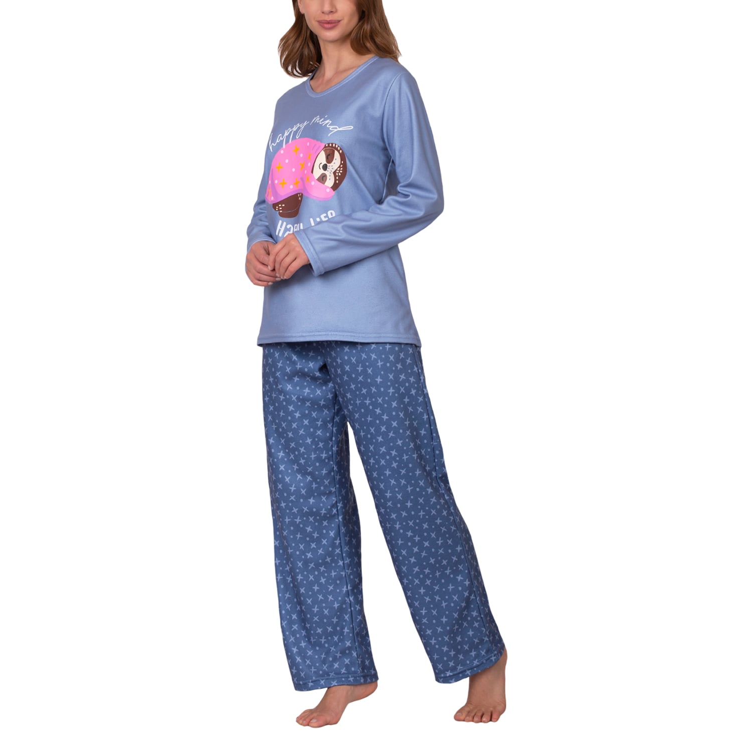 PIJAMA MICROPOLAR HAPPY MUJER 8679 - 2