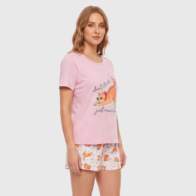 PIJAMA MUJER GATO 8718 - 1