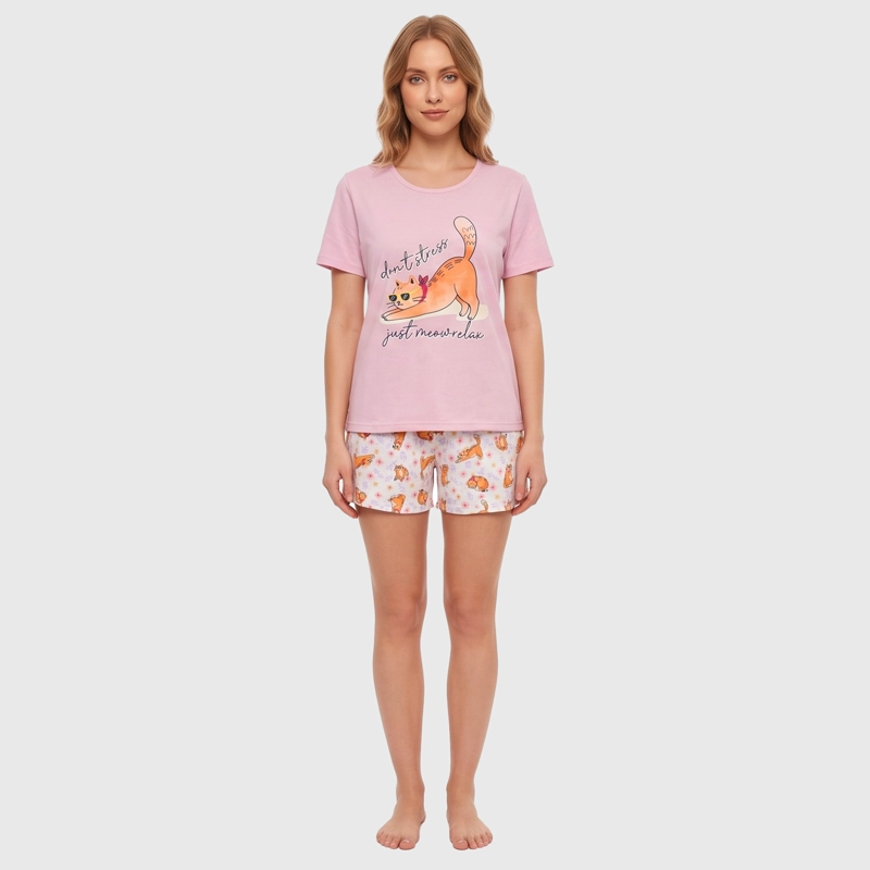 PIJAMA MUJER GATO 8718 - 3