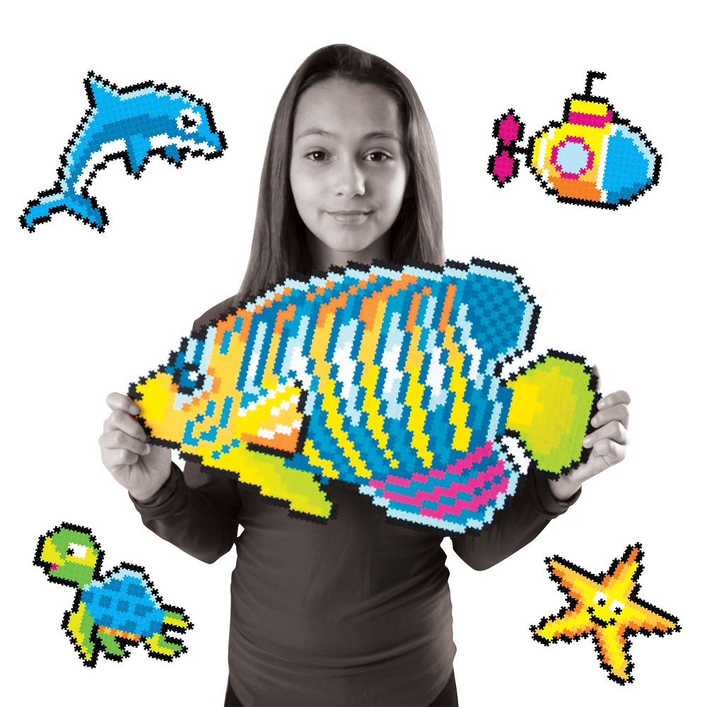 PUZLE DE PIXELES FATBRAIN TOYS JIXELZ 1500 PC SET - BAJO EL MAR