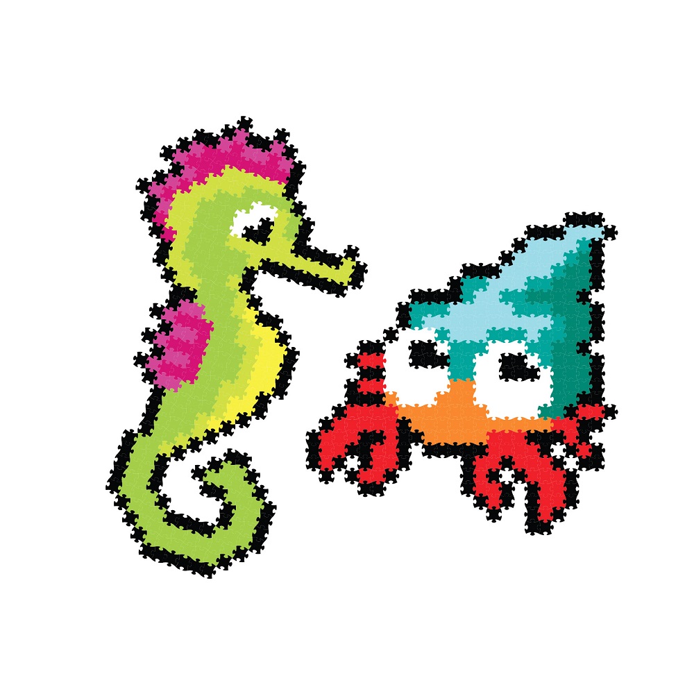 PUZLE DE PIXELES FATBRAIN TOYS JIXELZ 700 PC SET - AMIGOS DEL MAR - 2