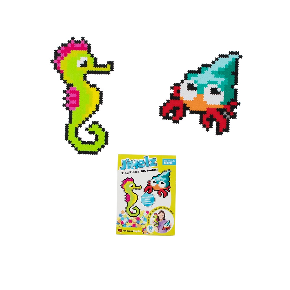 PUZLE DE PIXELES FATBRAIN TOYS JIXELZ 700 PC SET - AMIGOS DEL MAR - 3
