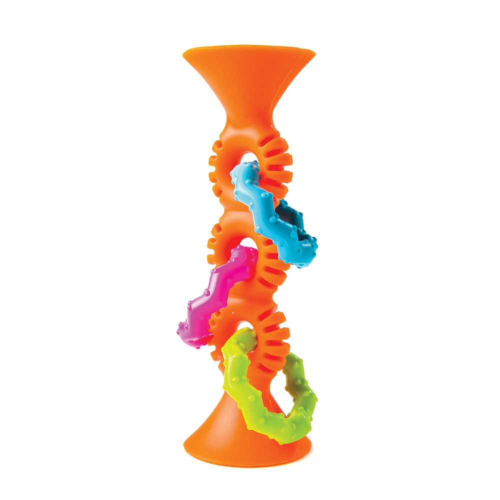 MORDEDOR FATBRAIN TOYS PIPSQUIGZ LOOPS NARANJO SONAJEROS SENSORIALES - 1