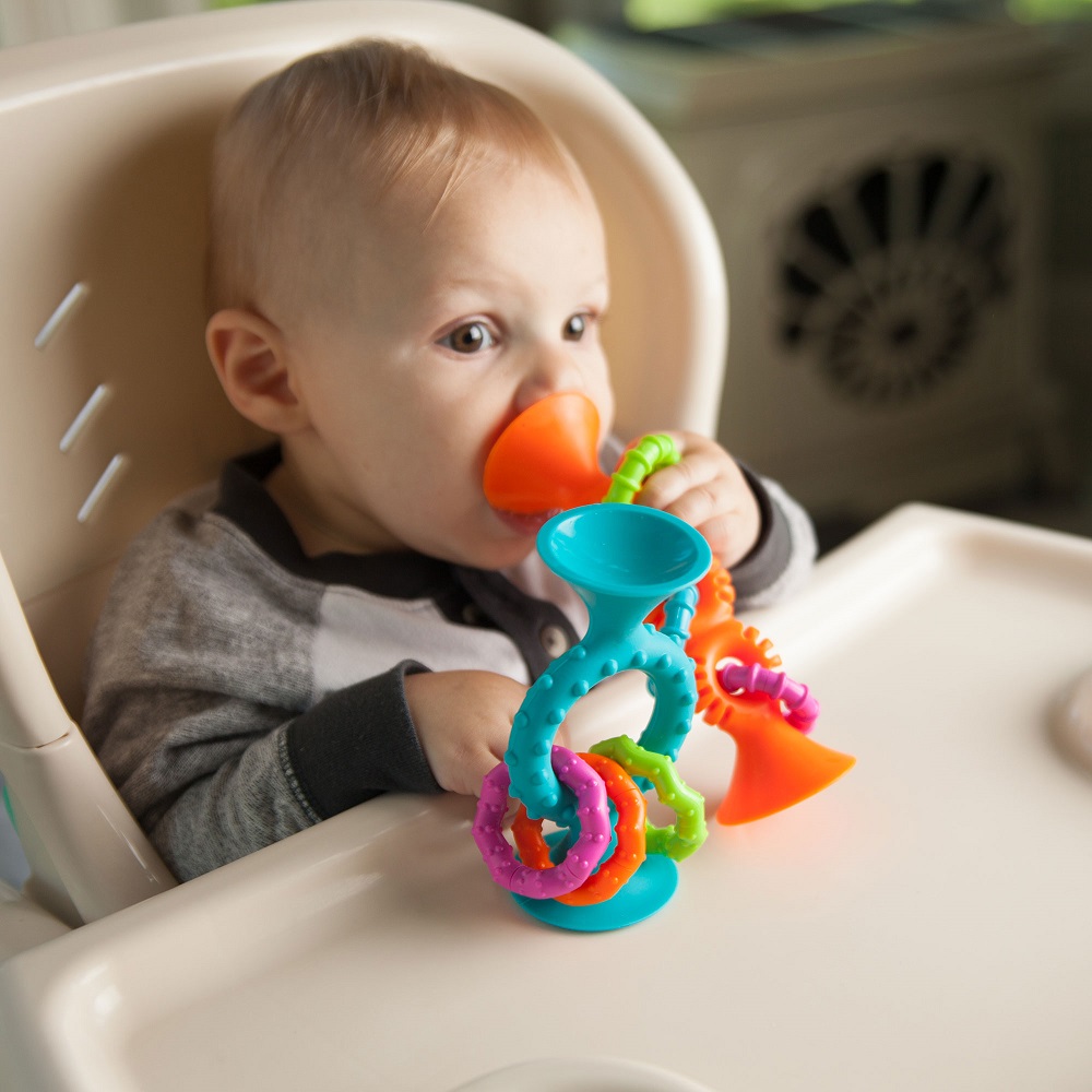 MORDEDOR FATBRAIN TOYS PIPSQUIGZ LOOPS NARANJO SONAJEROS SENSORIALES - 3